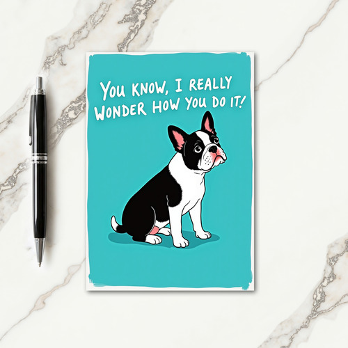 Wondering Dog Mothers Day Card