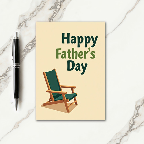 Wood Chair Fathers Day Card