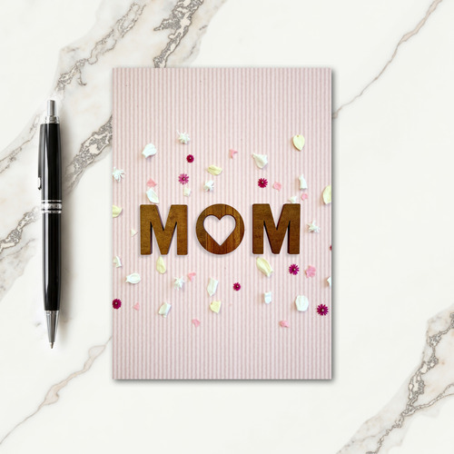 Wooden Heart Mothers Day Card