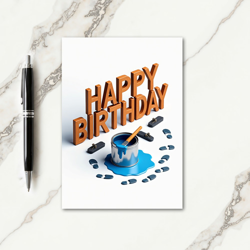 Wooden Letter Birthday Card