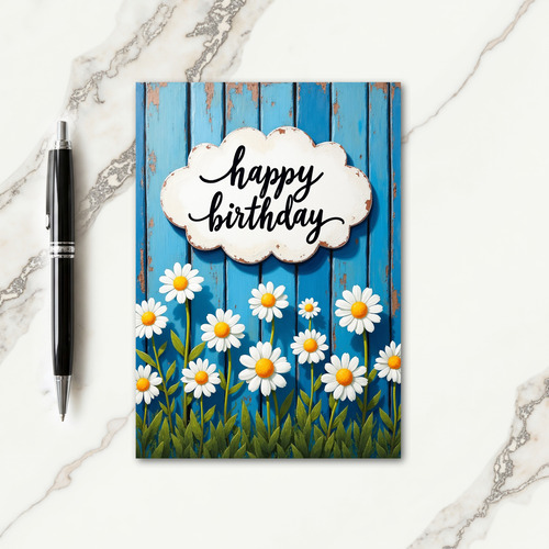 Wooden Plaque Birthday Card