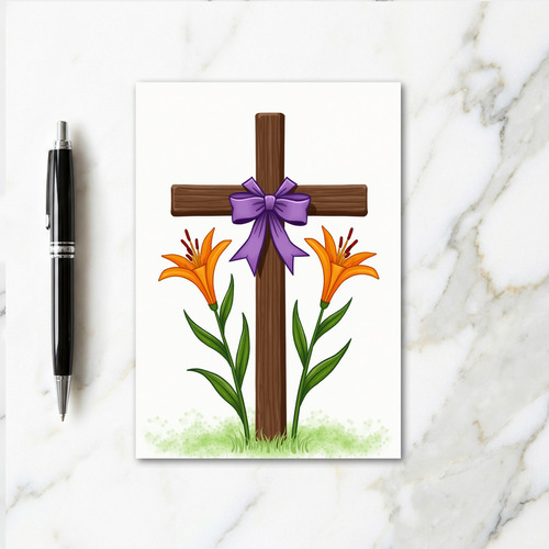 Wooden Post Floral Celebration Card