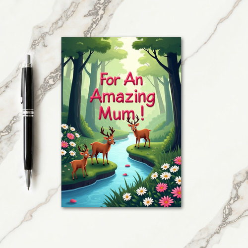Woodland Amazing Mum Card