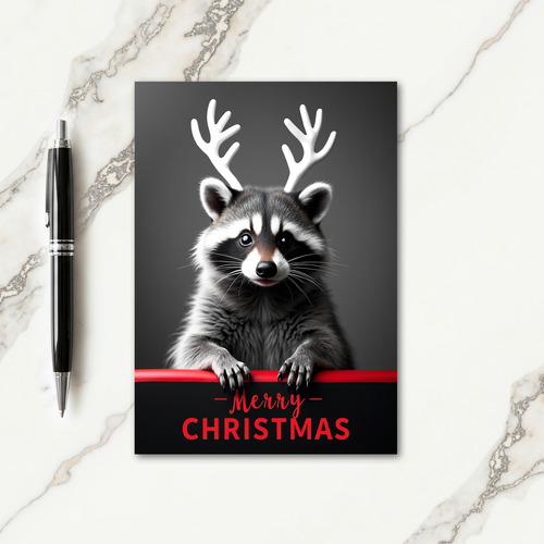Woodland Antlered Christmas Card