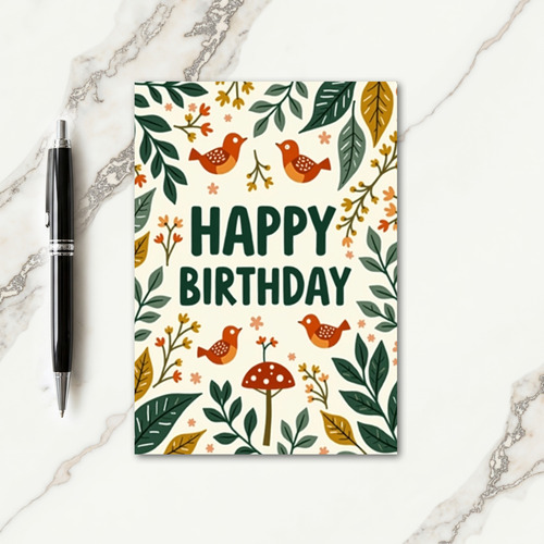 Woodland Birthday Card