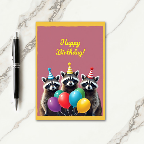 Woodland Birthday Party Card