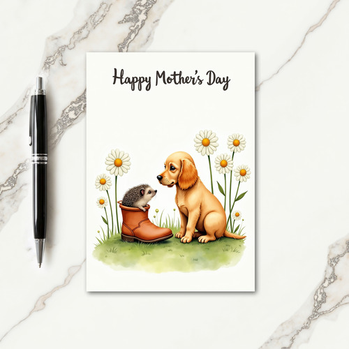 Woodland Boot Mothers Day Card