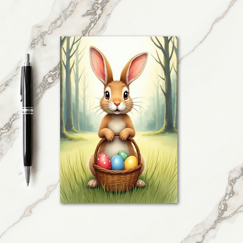Woodland Creature Basket Card