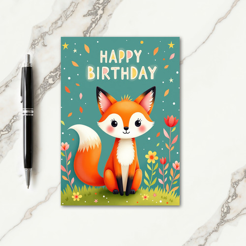 Woodland Creature Birthday Card