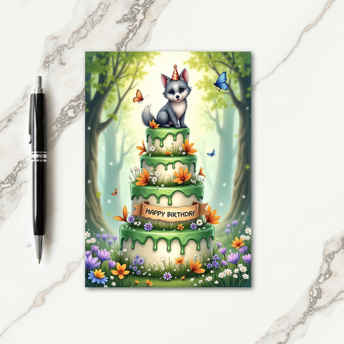 Woodland Cub Birthday Card
