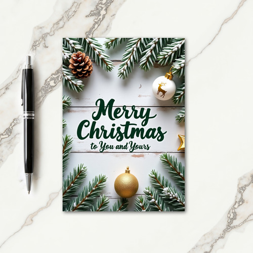 Woodland Evergreen Christmas Card