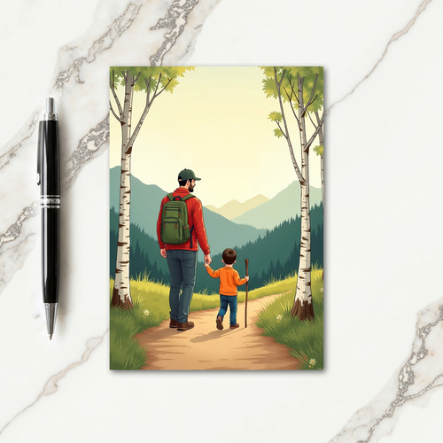 Woodland Fathers Day Stroll Card