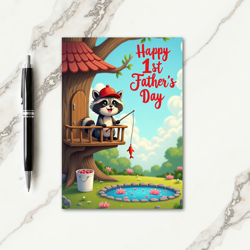 Woodland First Fathers Day Card