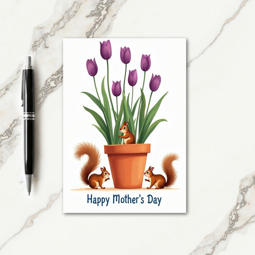Woodland Floral Mothers Day Card