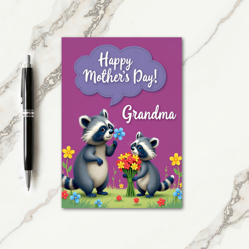 Woodland Grandmas Day Card