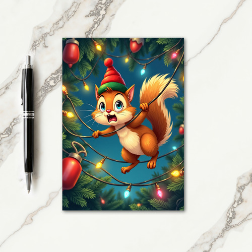 Woodland Lights Christmas Card