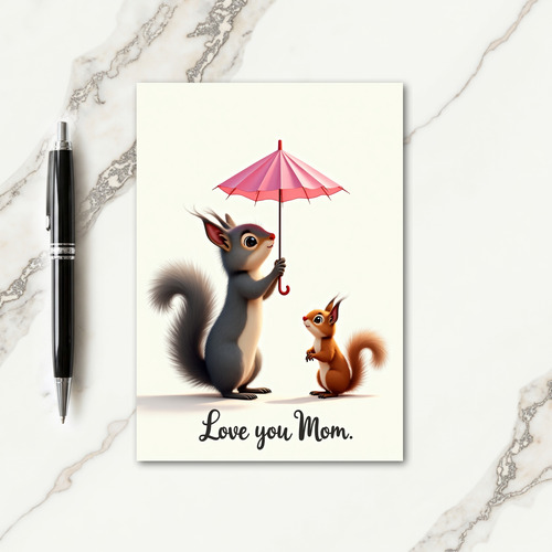 Woodland Love You Mom Card