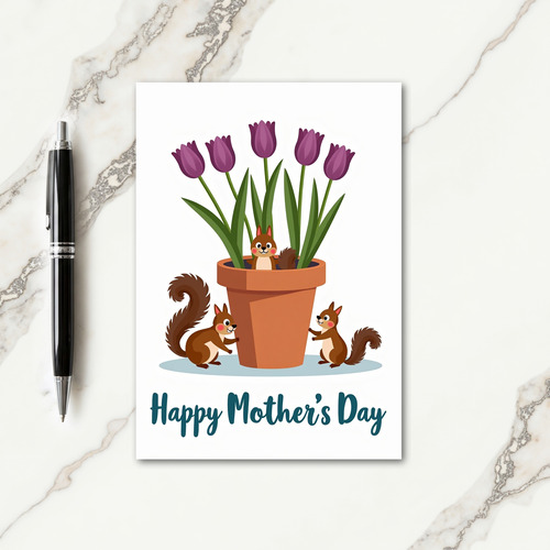Woodland Mothers Day Floral Card