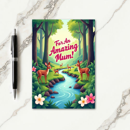 Woodland Mothers Day Message Card