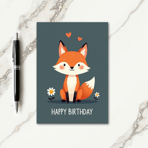 Woodland Pup Birthday Card