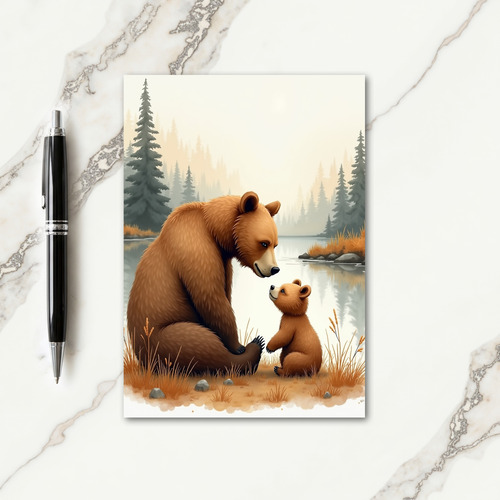 Woodland Scene Fathers Day Card