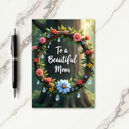 Woodland To Mom Message Card