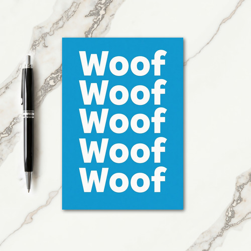 Woof Typography Fathers Day Card
