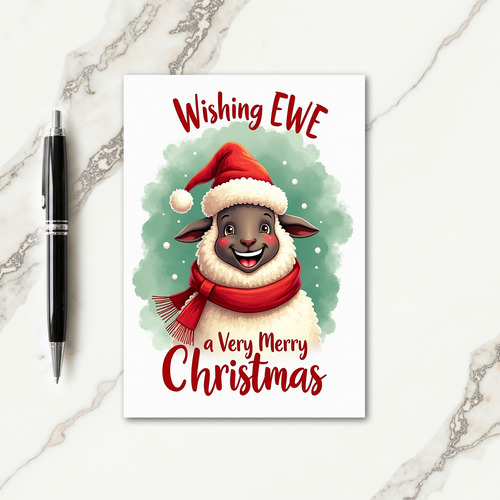 Woolly Creature Christmas Card