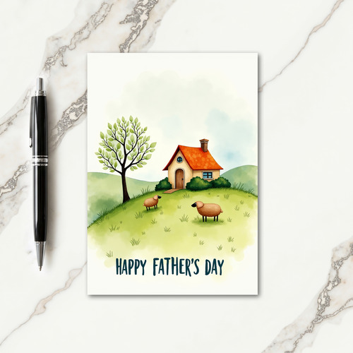 Woolly Fathers Day Art Card