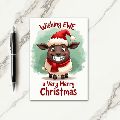 Woolly Grin Christmas Card