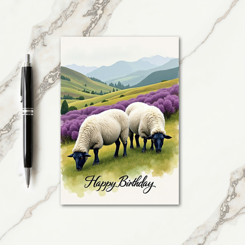 Woolly Sheep Sweet Birthday Card