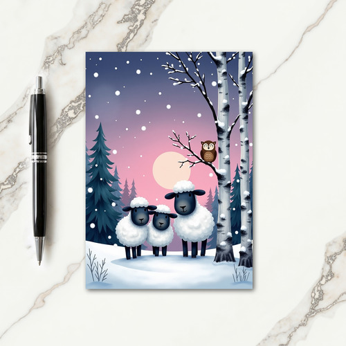 Woolly Winter Animals Card thumbnail