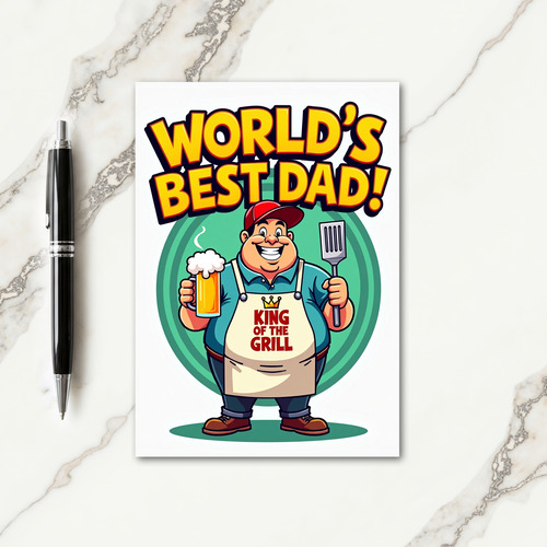 Worlds Best Dad Bubbly Card
