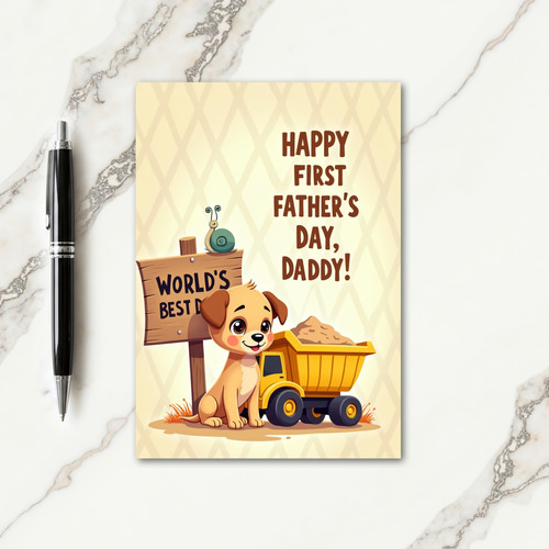 Worlds Best Dad Canine Card