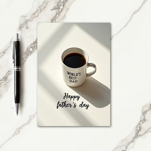 Worlds Best Dad Coffee Card