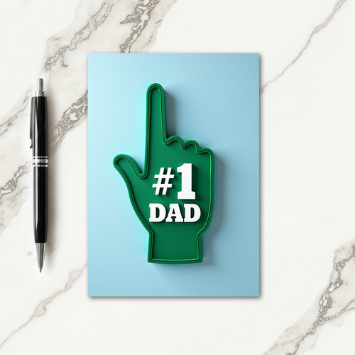 Worlds Best Dad Foam Hand Card