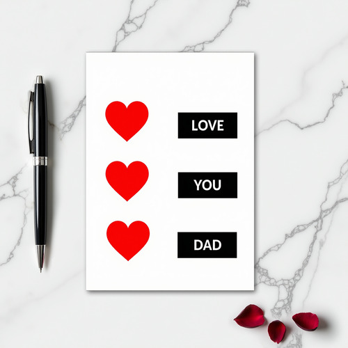 Worlds Best Dad I Love You Card