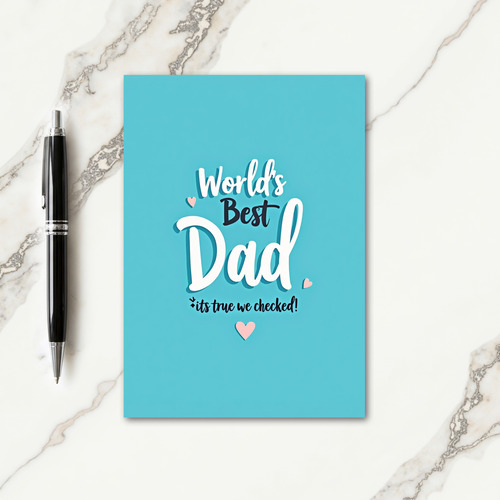 Worlds Best Dad Turquoise Card