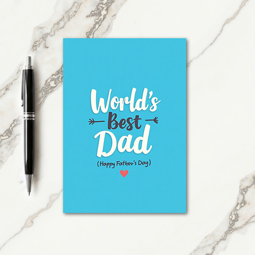 Worlds Best Dad Typographic Card
