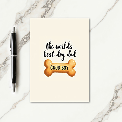 Worlds Best Dog Dad Art Card