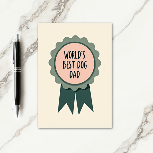 Worlds Best Dog Dad Award Card