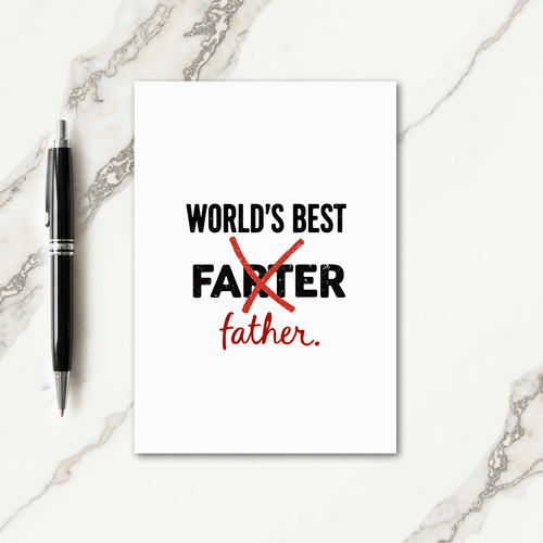 Worlds Best Father Art Card