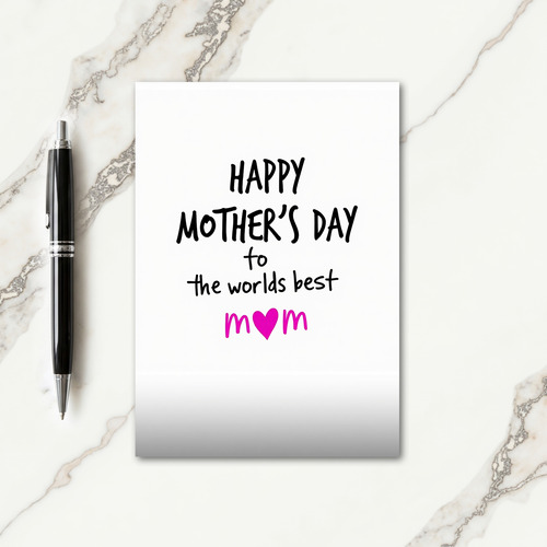 Worlds Best Mom Scripted Card