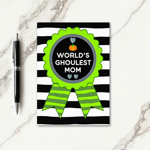 Worlds Ghoulest Mom Award Card
