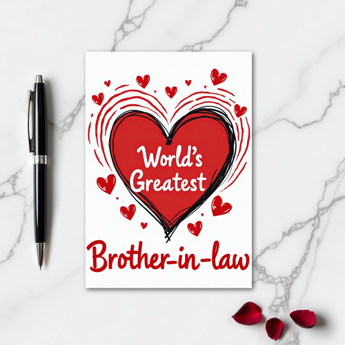 Worlds Greatest Brother In Law Card