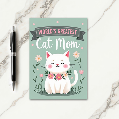 Worlds Greatest Cat Mom Card