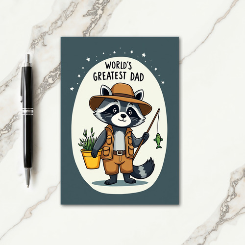 Worlds Greatest Dad Fishing Card
