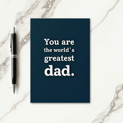 Worlds Greatest Dad Teal Card