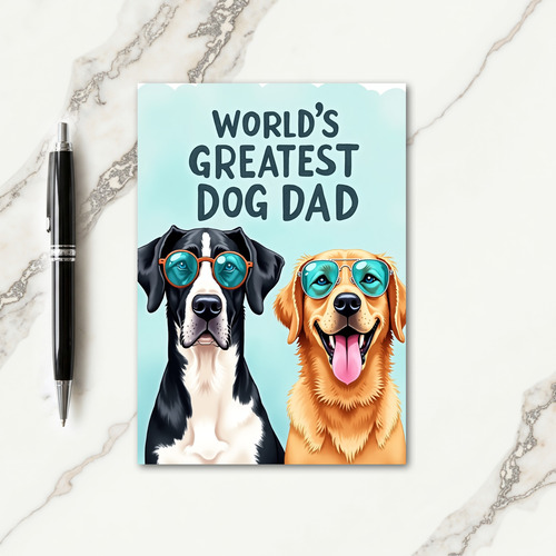 Worlds Greatest Dog Dad Art Card