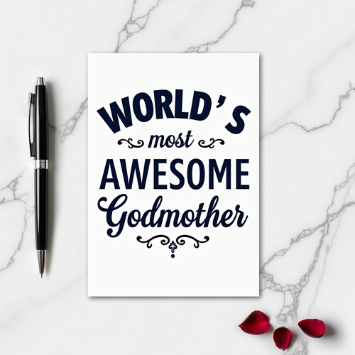 Worlds Most Awesome Godmother Card